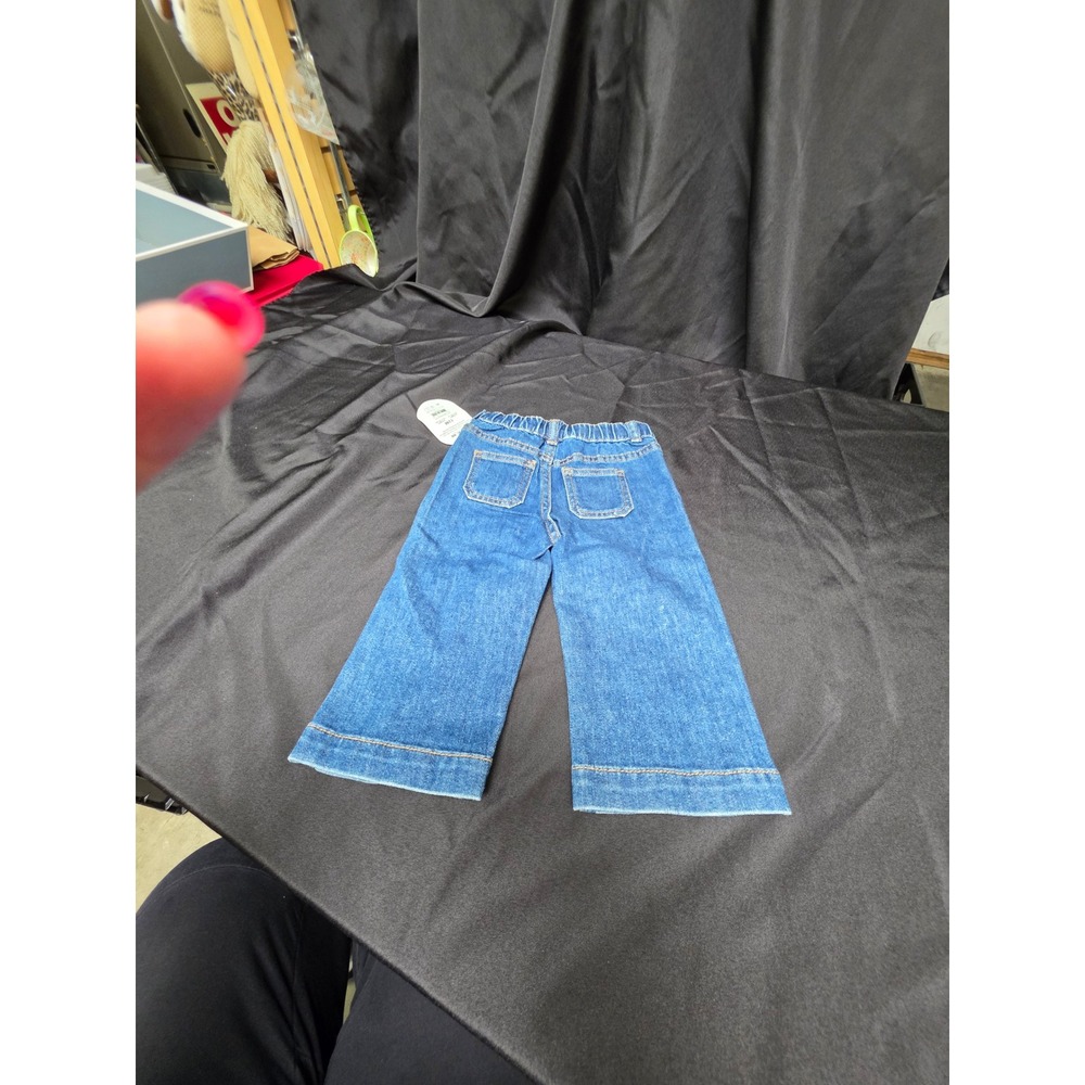 Wonder Nation Baby Girls Wide Leg Denim Jeans 12M Medium Wash Blue NWT - Picture 5 of 6